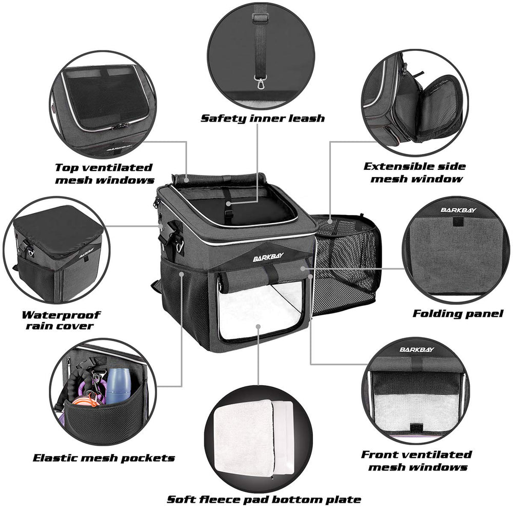 BARKBAY lightweight, durable frame supports pets up to 18 pounds comfortably.