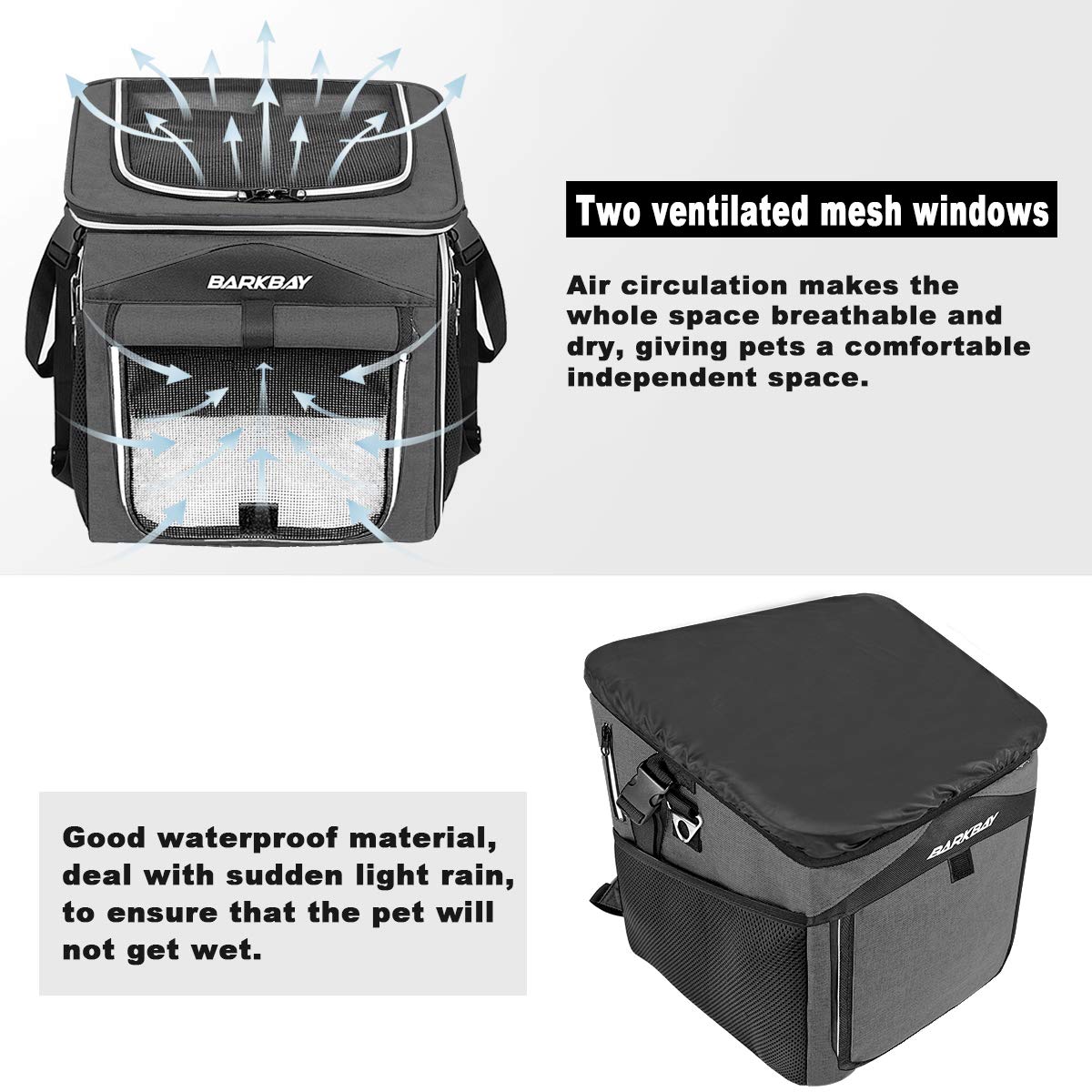 BARKBAY removable handlebar mount enables quick basket transfer for daily errands.