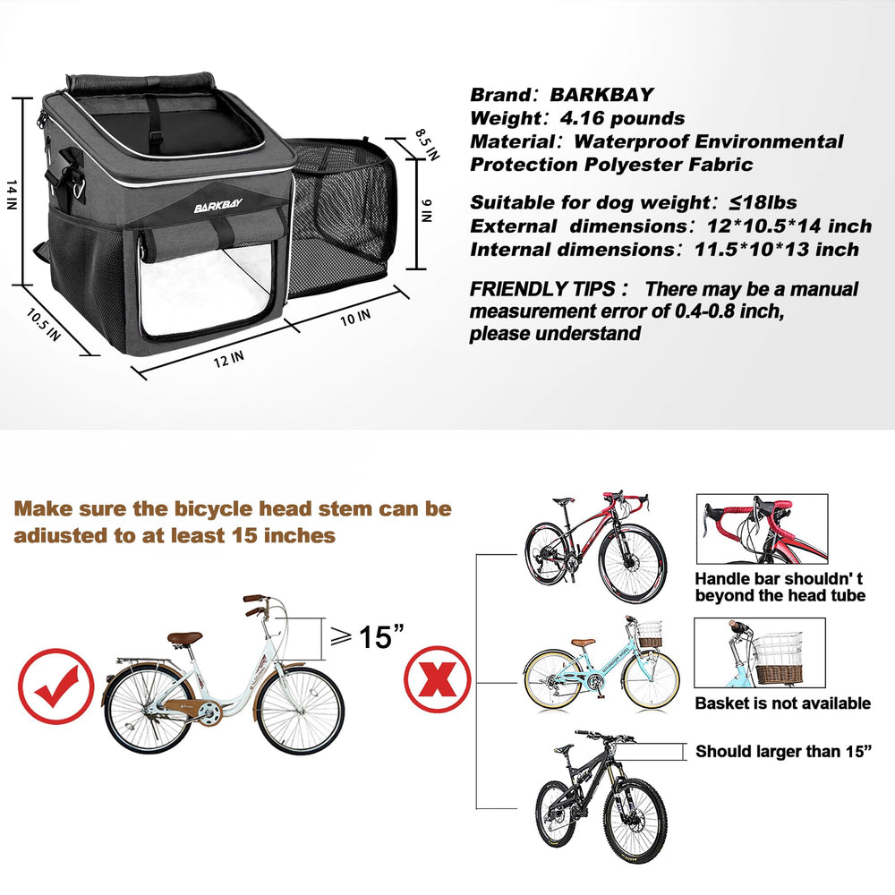 BARKBAY waterproof material keeps contents protected against drizzle and splashes.