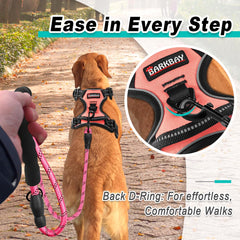 BARKBAY adjustable straps on XL harness ensure secure, comfortable fit.