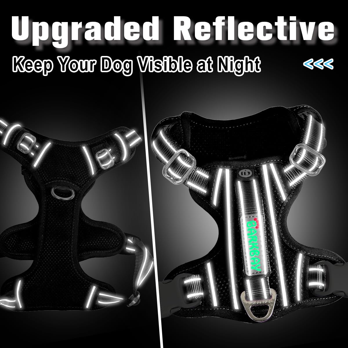 BARKBAY adjustable strap system ensures a secure fit for dogs.