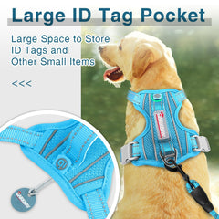 BARKBAY blue side view emphasizes anti-chafe padding for all-day comfort.