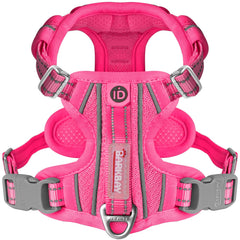 BARKBAY dog harness no-pull pink side view supports comfortable daily walks