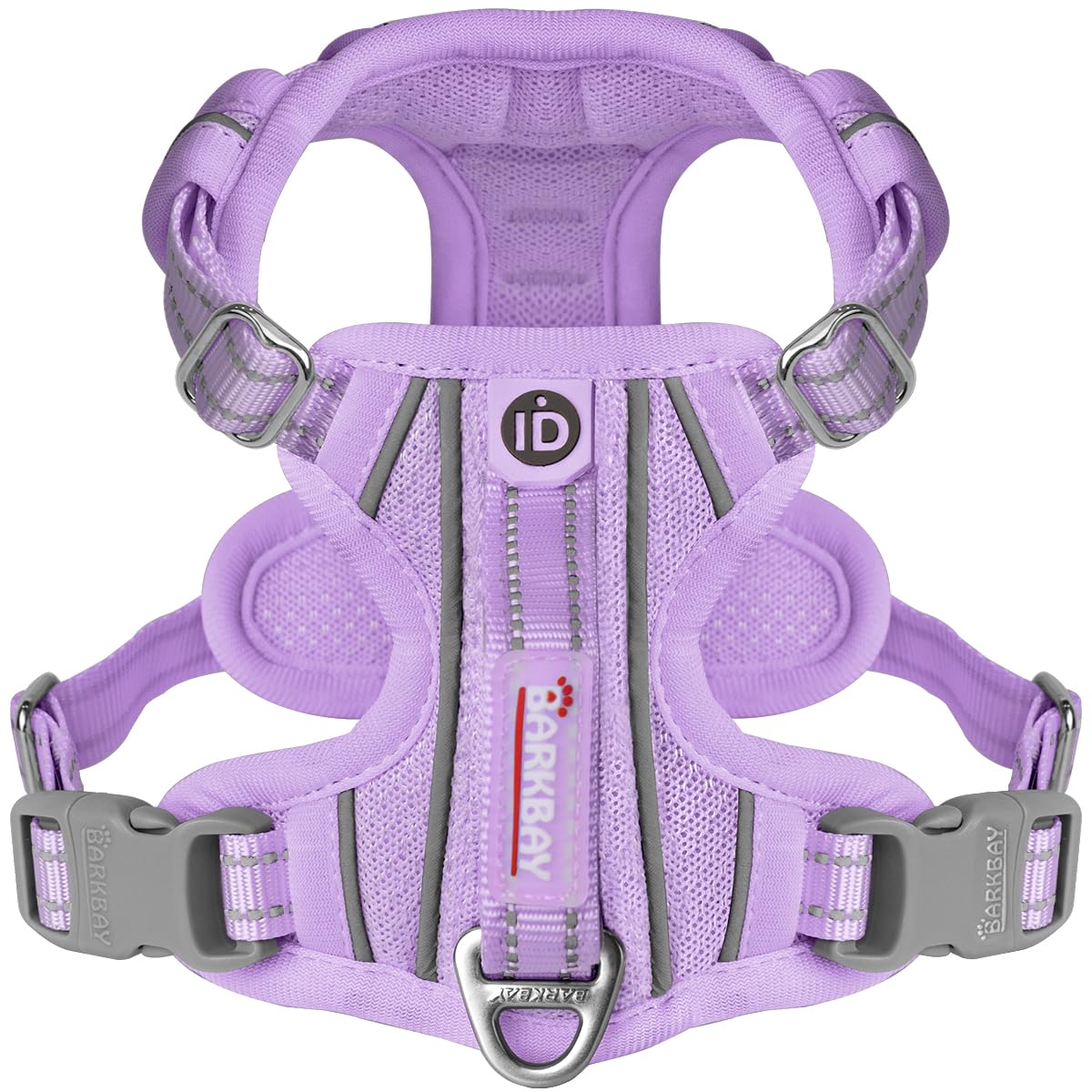 BARKBAY No-Pull Violet XS harness side view for comfortable controlled walking.
