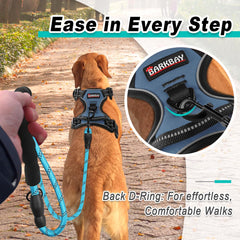 BARKBAY dog harness reflective straps enhance visibility for safer nighttime and early-morning walks.