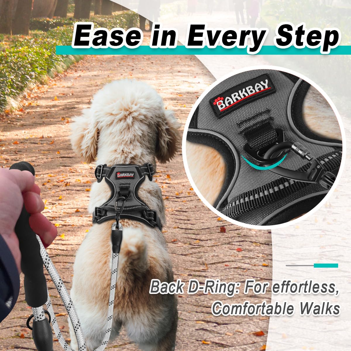 BARKBAY reflective straps improve visibility during low light walks