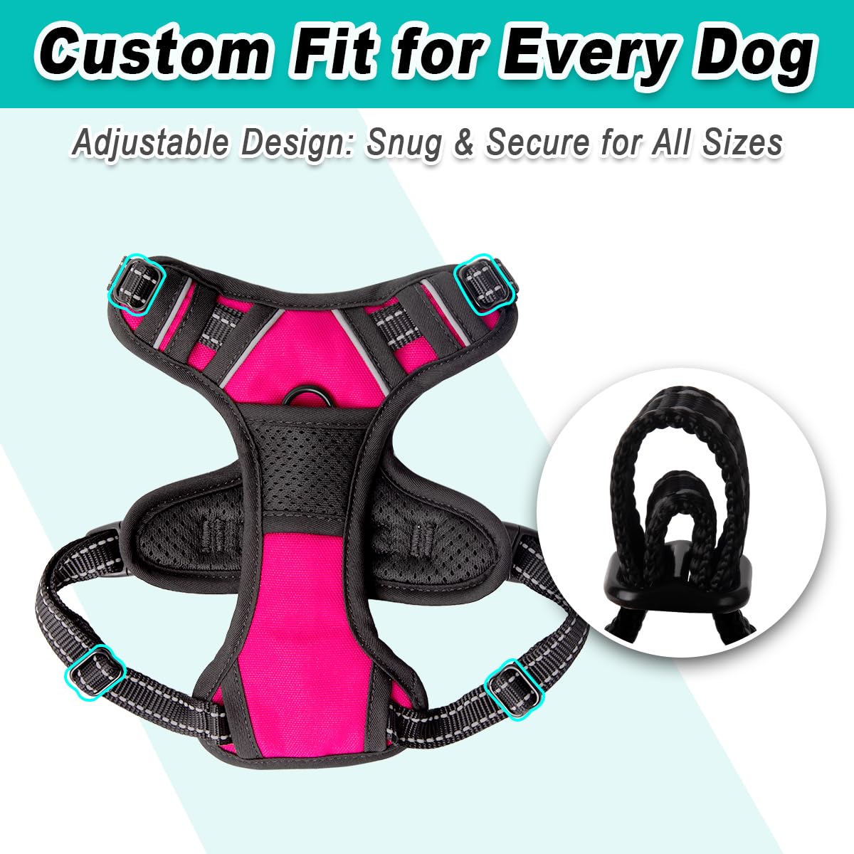BARKBAY durable-outdoor-harness built to withstand rugged trails and adventures.
