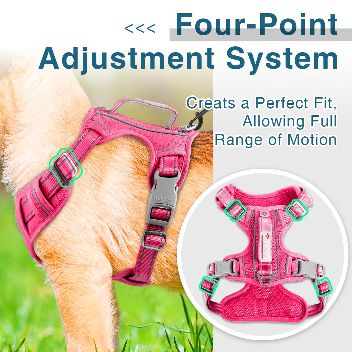 BARKBAY air-mesh breathable-material keeps dogs cool on hot days