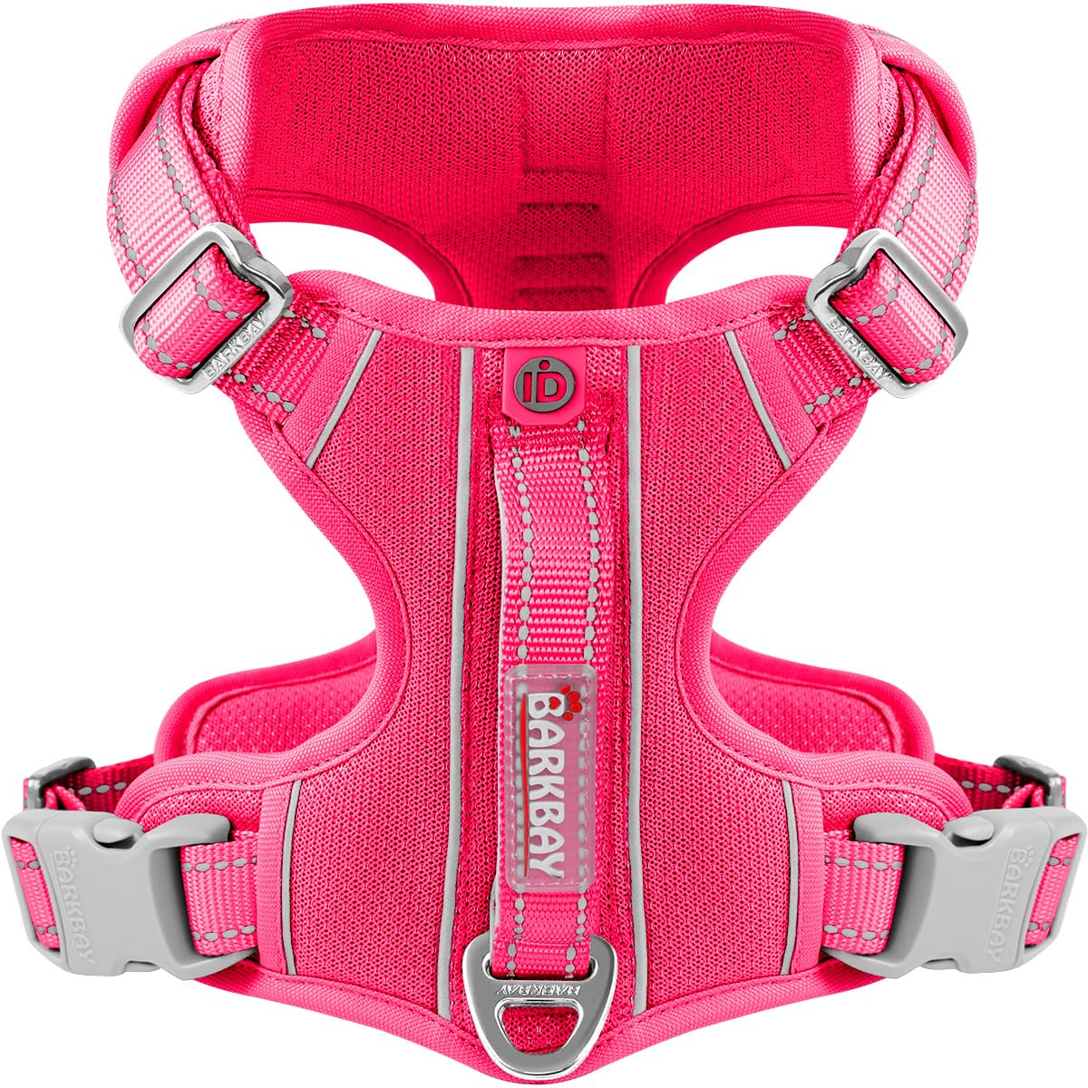 BARKBAY No-Pull harness pink enables easier daily walks with gentle guidance.