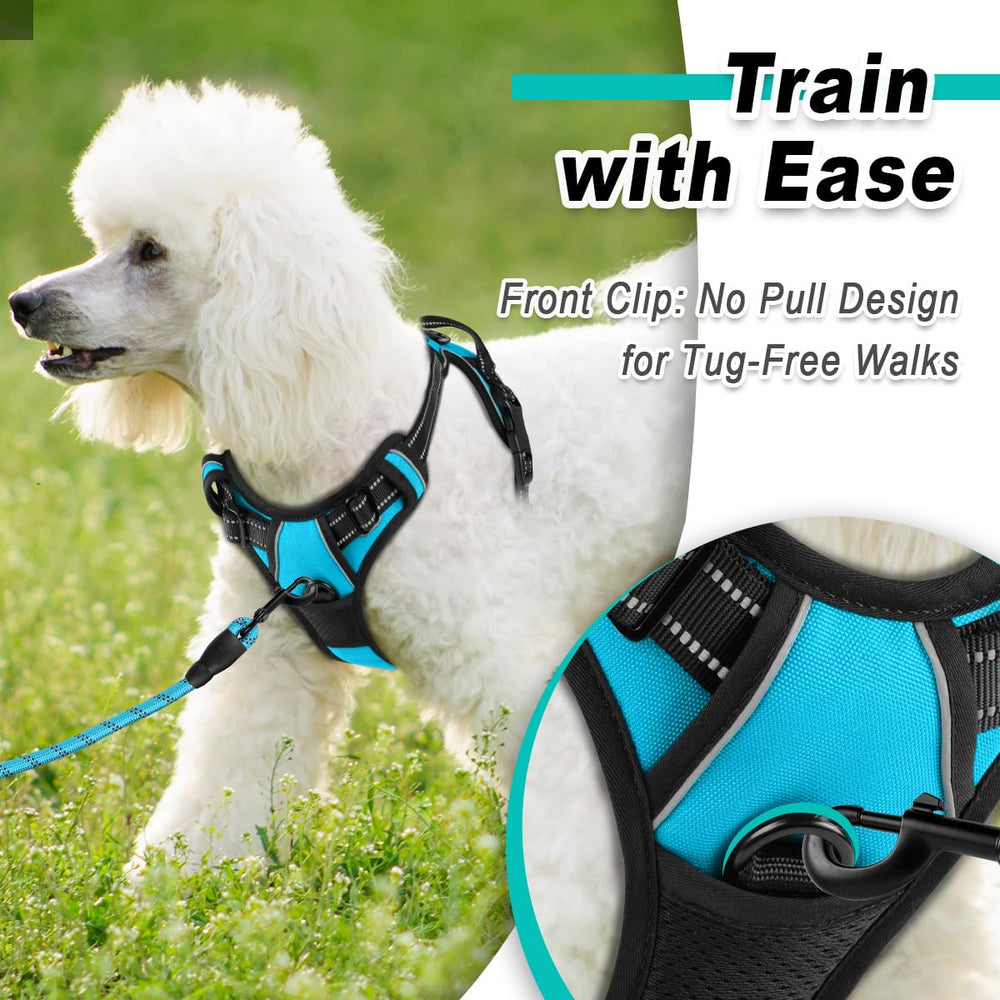 BARKBAY No-Pull Harness adjustable-straps for a snug, secure fit on small dogs