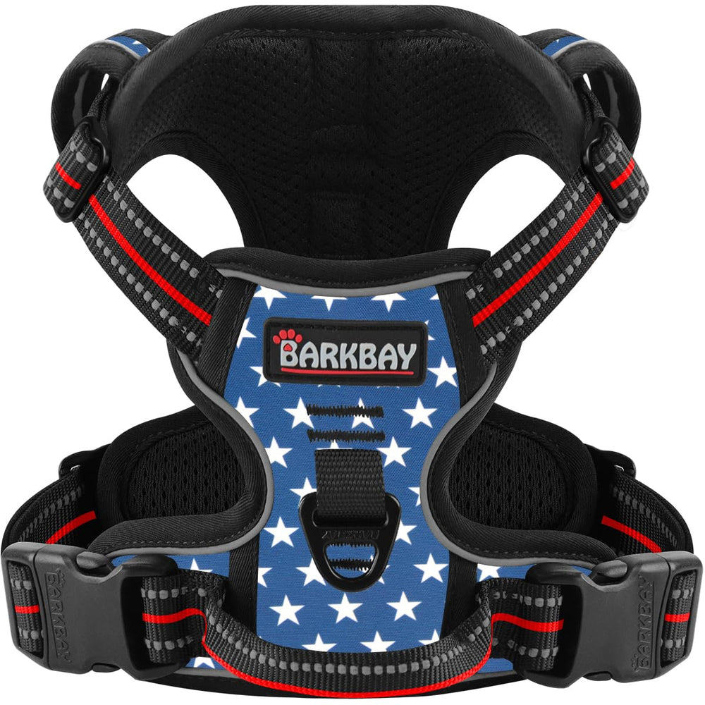 BARKBAY No-Pull Harness with front leash attachment aids gentle steering for small dogs.