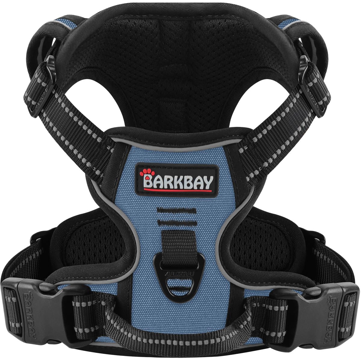 BARKBAY no-pull harness with front-attachment for small dogs improves gentle steering on walks.