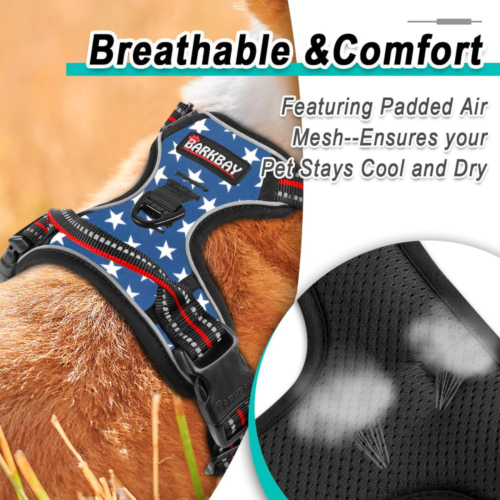 BARKBAY No-Pull Harness Star design for a premium look on XL dogs.