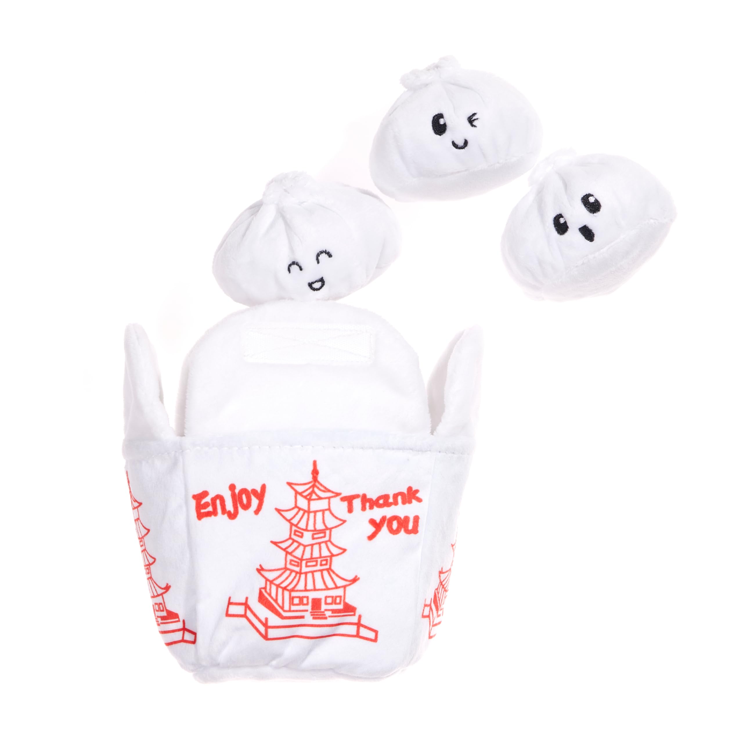 BarkBox 2in1 toy plush exterior close-up showing comforting texture for chewing.