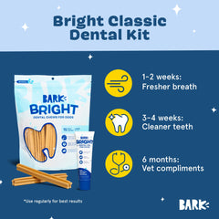Barkbox Bright chicken and thyme flavor to encourage dental time.