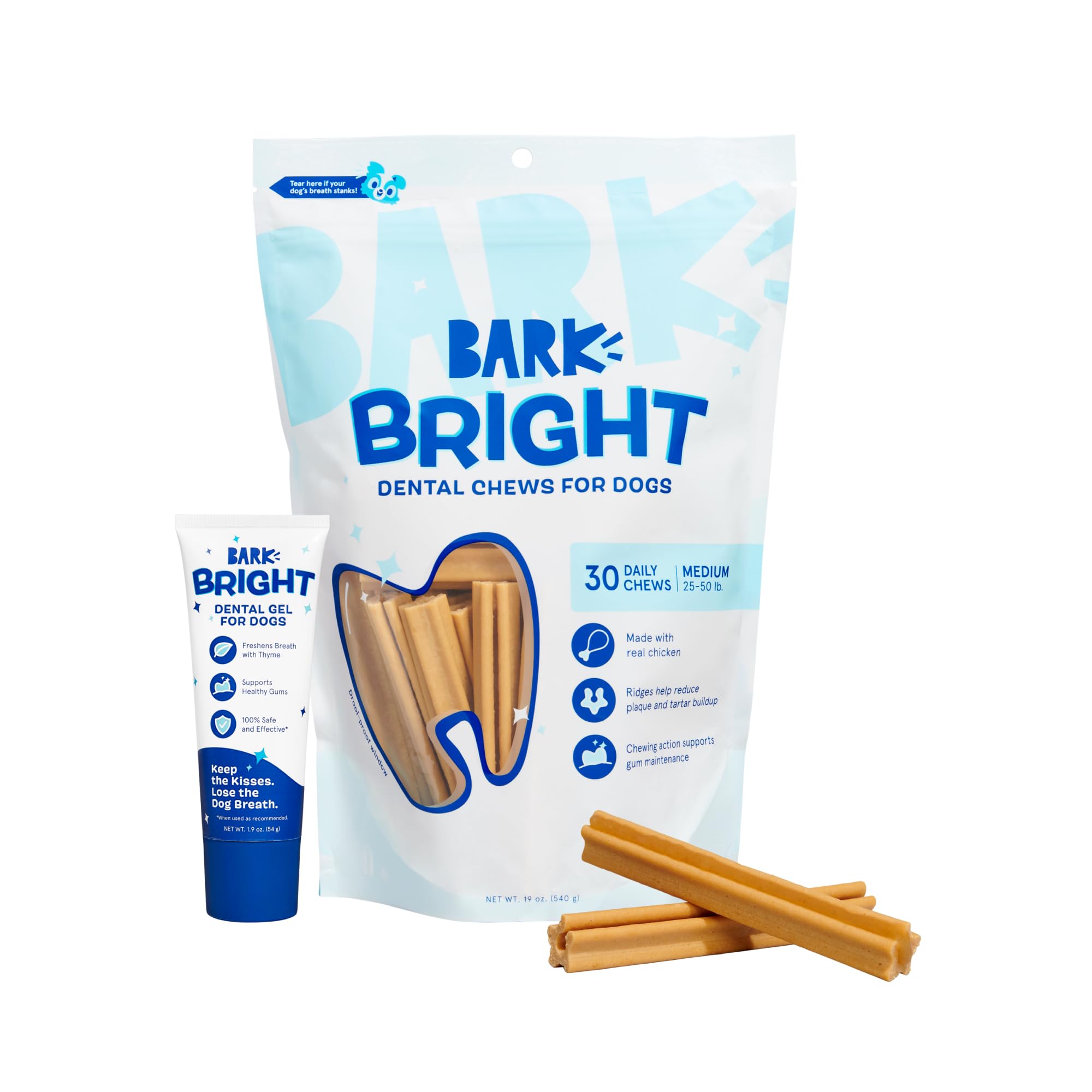 BarkBox Bright dental sticks ridges clean teeth and support fresher breath