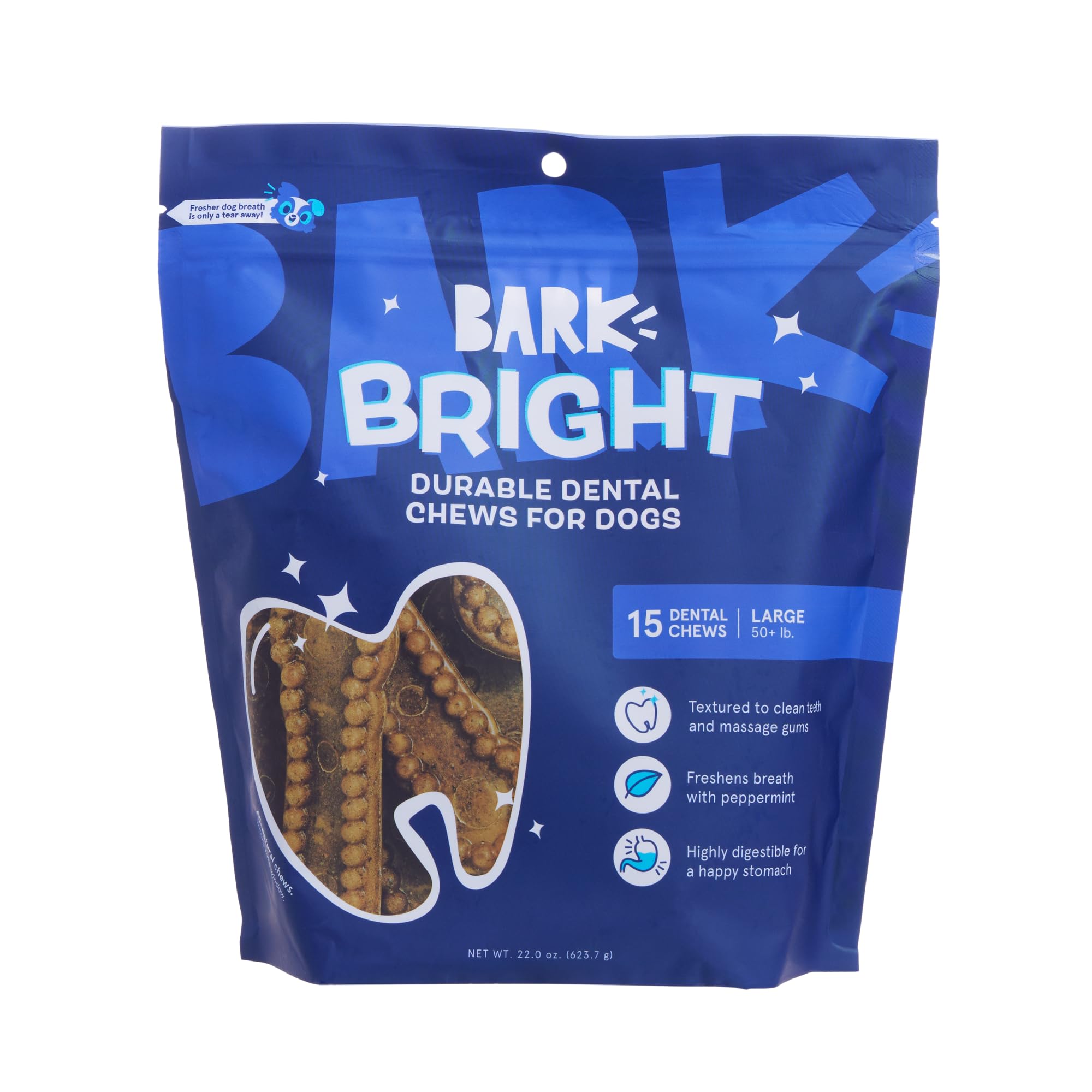 BARKBOX Bright dental chew sticks pack shows durability for long-lasting chewing