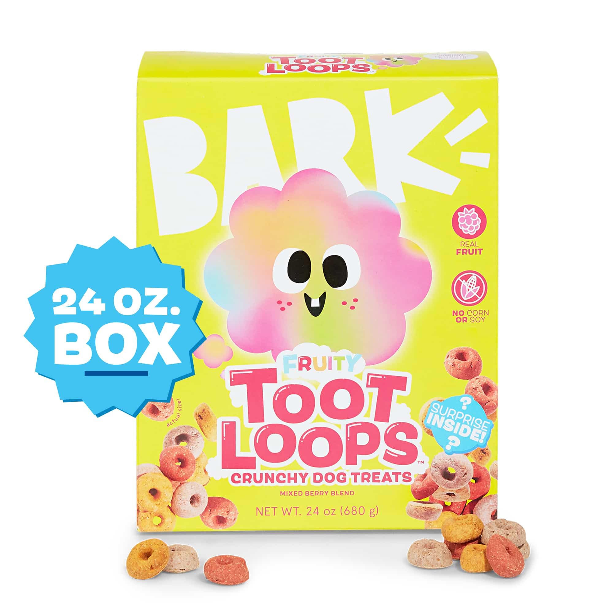 Barkbox Fruity Toot Loops: fruta real, snack natural para tu perro.
