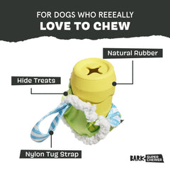 Barkbox Get Ripped Margrrrita plush cover closeup reveals tear-resistant exterior