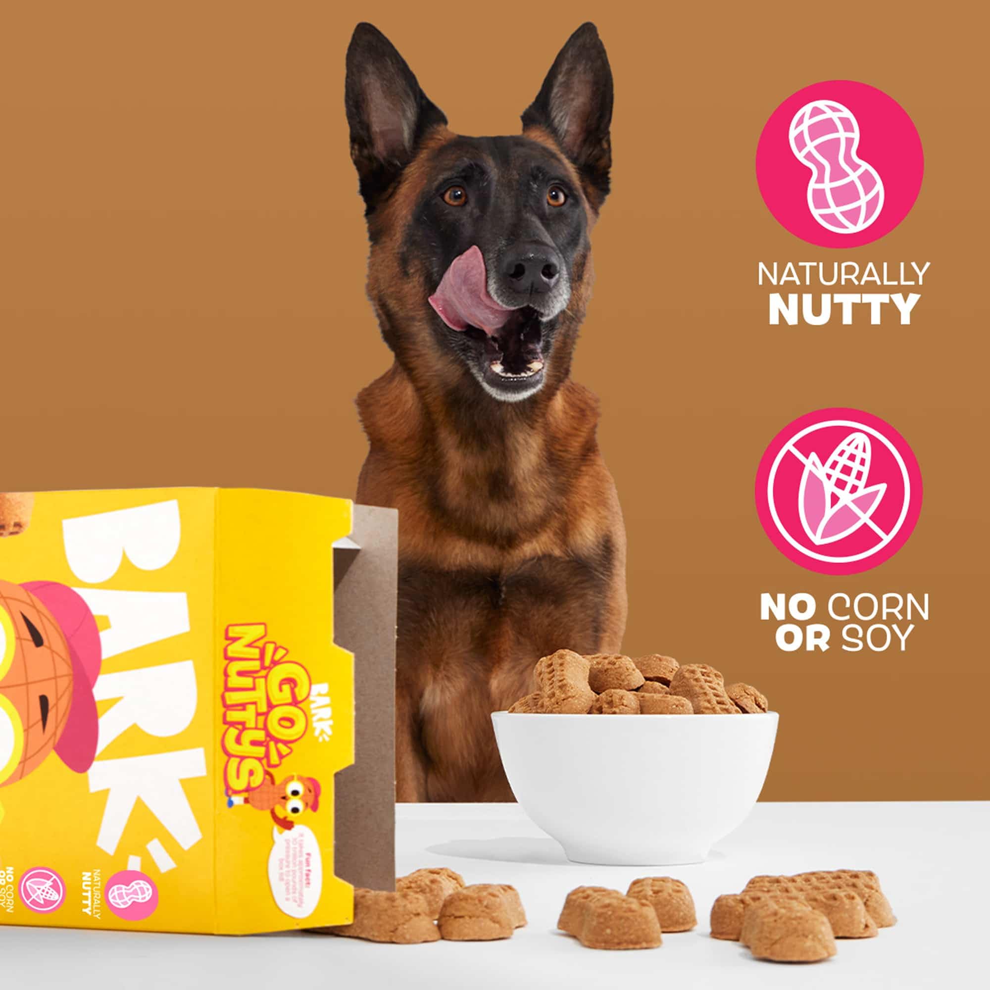 Go Nutty de Barkbox sin maíz ni soja, opción limpia para perros.
