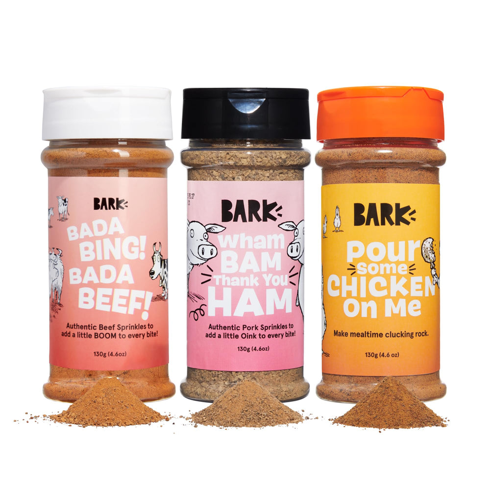 Barkbox topper shake-pour bowl boosts meals quickly.
