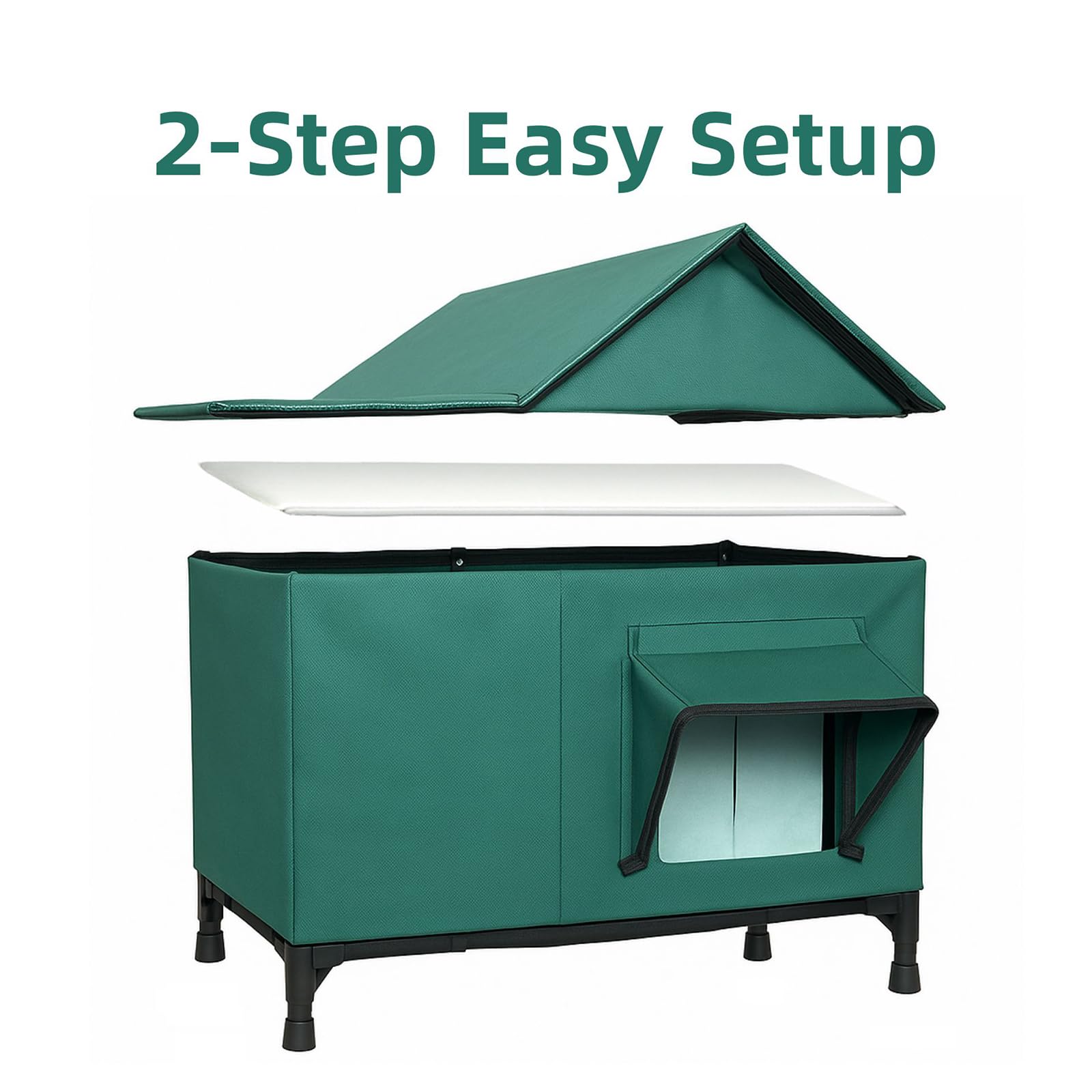 BarkBuddy 2-step setup foldable design shows quick setup without tools