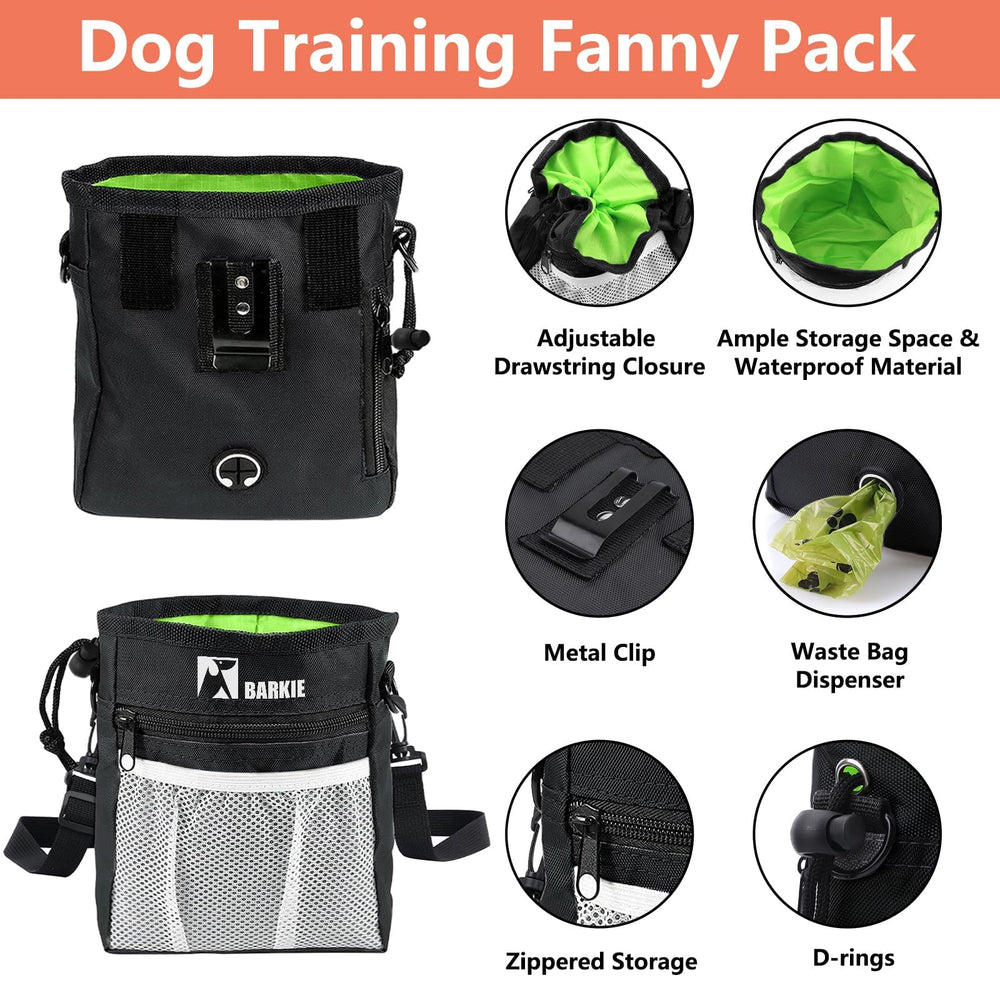 BARKIE silicone treat pouch keeps treats clean and accessible during walks.