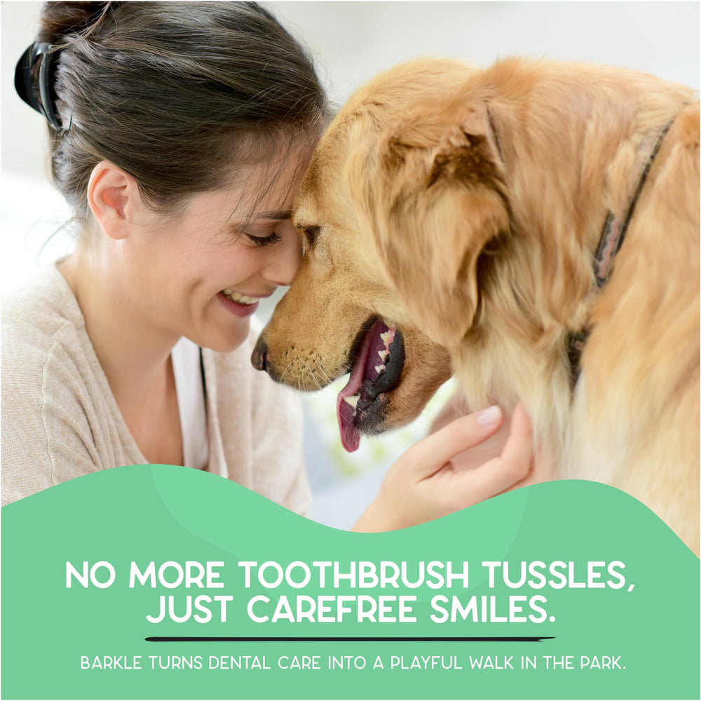 Barkle easy-use brushing session demonstrates quick dental care