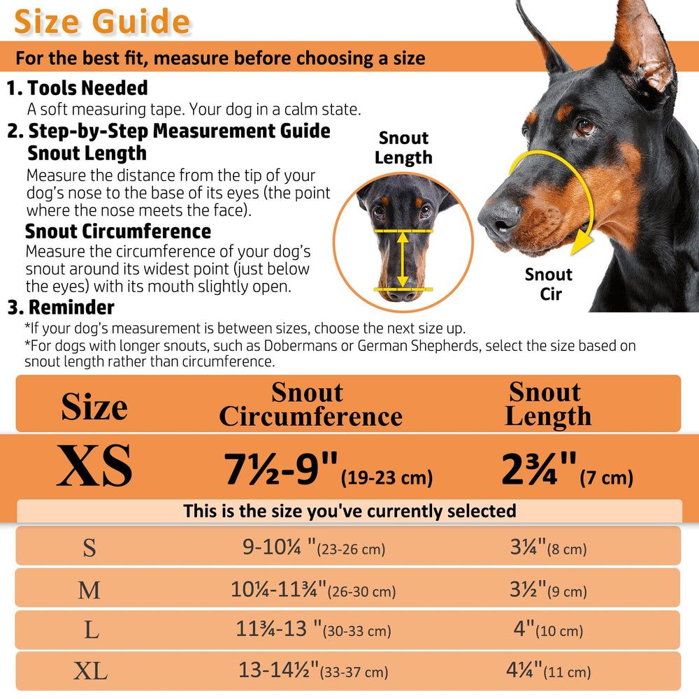 BARKLESS basket muzzle soft materials shown for gentle handling and comfort.