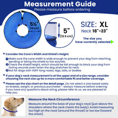 BARKLESS size-guide image helps choose secure coverage for large breeds