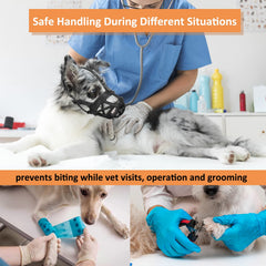 BARKLESS dog-muzzle adjustable-straps ensures secure, customizable fit for various breeds.