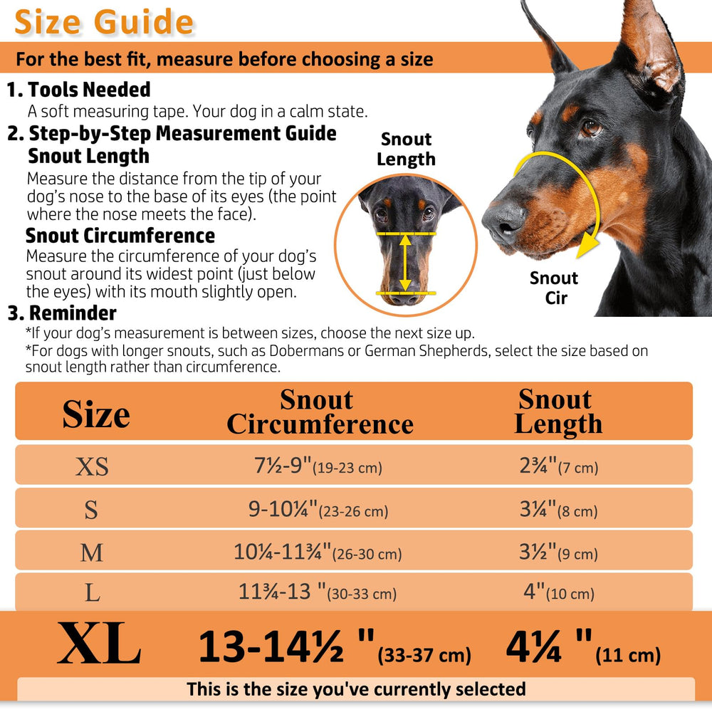 BARKLESS XL brown muzzle during grooming or vet visits enables calmer handling.