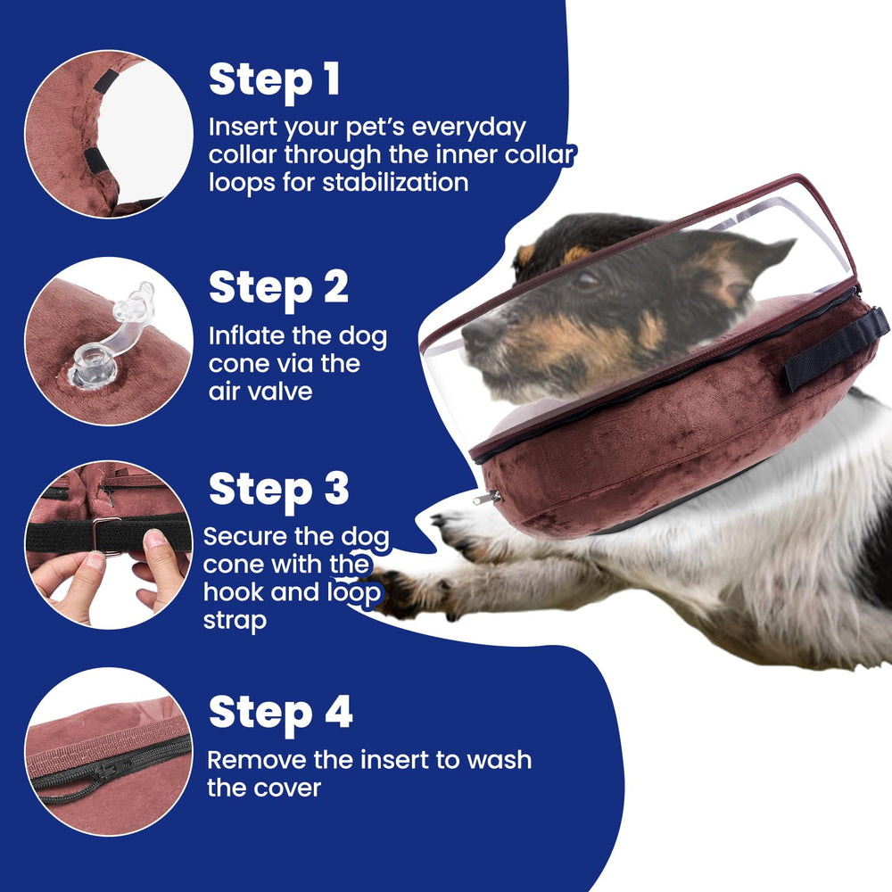 BARKLESS donut collar shield detached demonstrates versatile protection options.