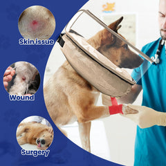 BARKLESS protective donut shield detached demonstrates adjustable extra coverage when needed