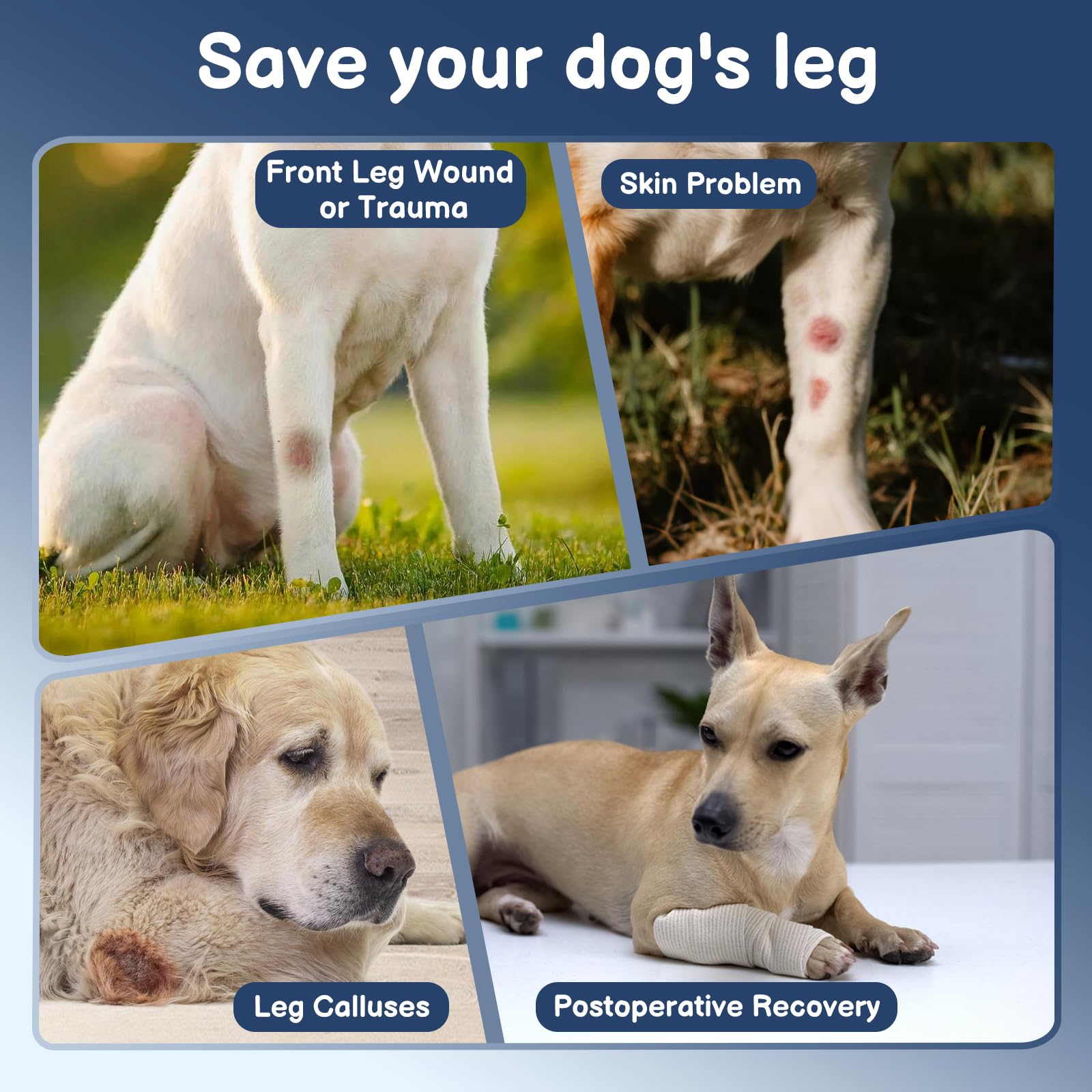BARKLESS size-guide front leg length helps accurate fitting.