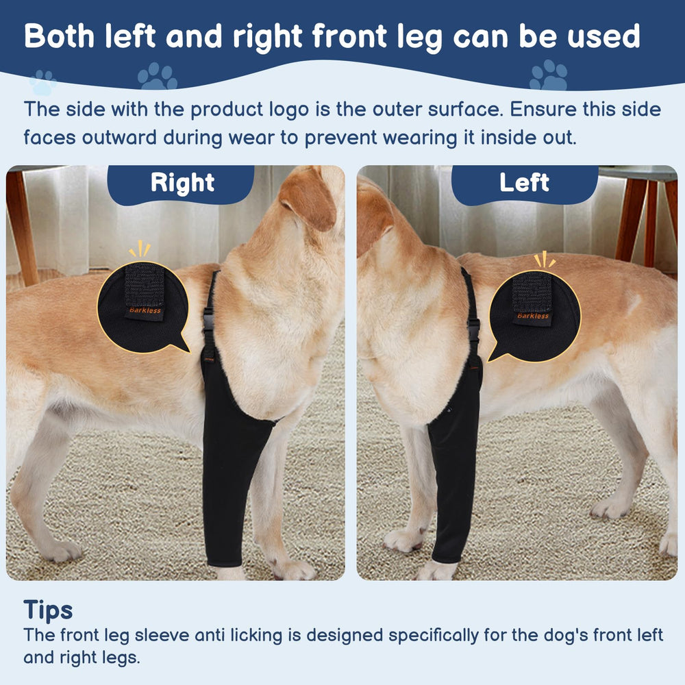 BARKLESS sleeve adjustable chest strap anchors securely for active dogs.