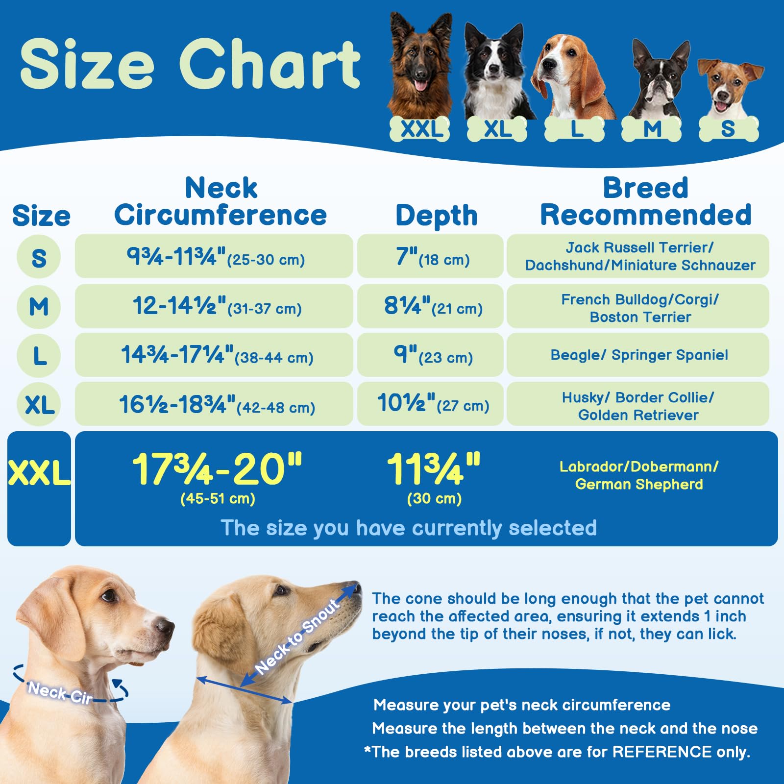 BARKLESS soft dog cone transparent design offers clear visibility to reduce stress.