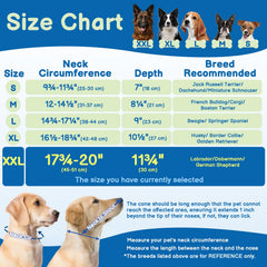 BARKLESS soft dog cone transparent design offers clear visibility to reduce stress.