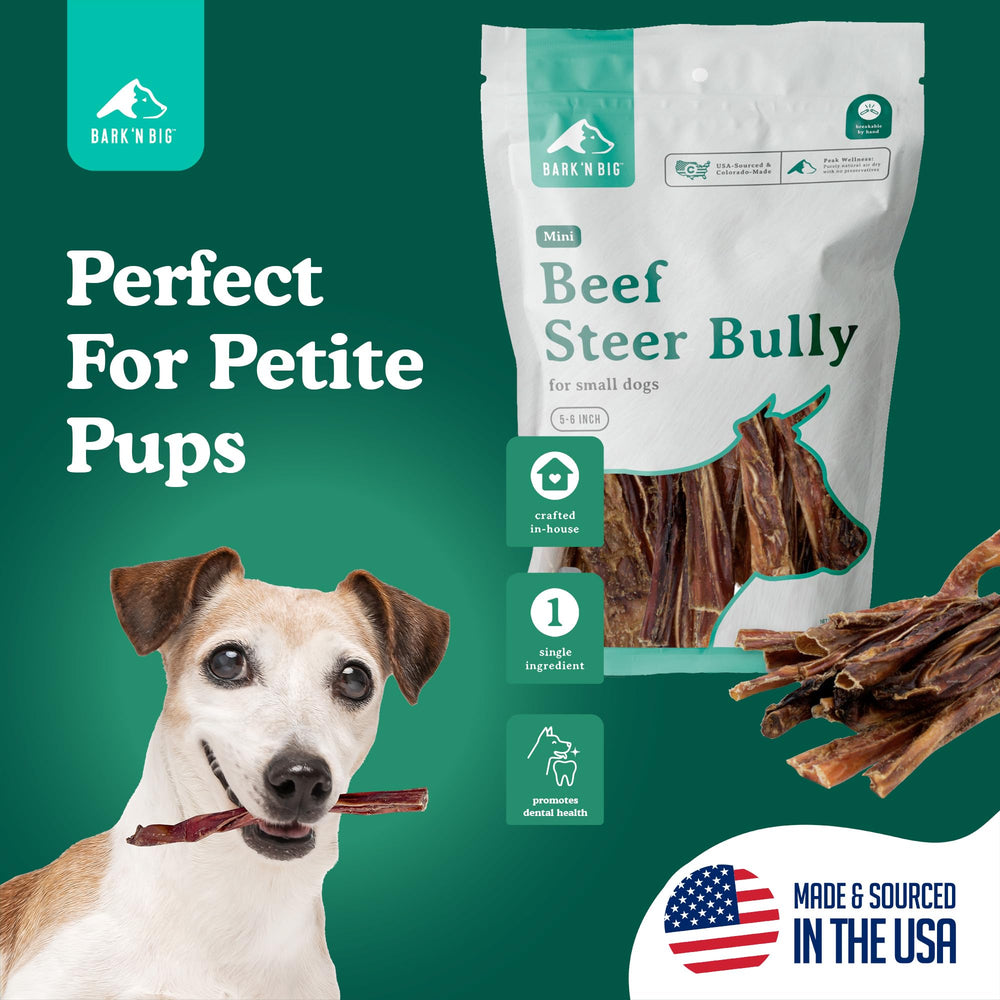 BARK'N BIG 6-inch mini sticks closeup—ideal training rewards for small dogs