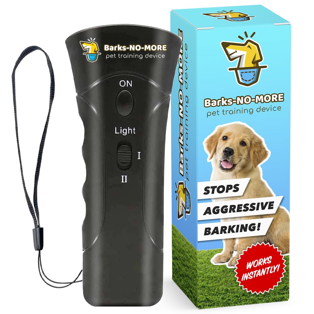 Barks No More bark deterrent front view demonstrating humane training aid