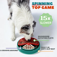 Barkwhiz plato rotatorio para perros, enriquece la experiencia alimentaria.