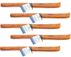 Barkworthies double-cut bully stick 12 inch promotes dental health with a long-lasting natural chew