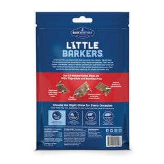 Closeup of Barkworthies Little Barkers Gullet Bites highlighting chewy texture and dental-friendly appeal.