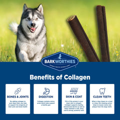 Barkworthies Plain Collagen Sticks rawhide-free pack emphasizes natural ingredients.
