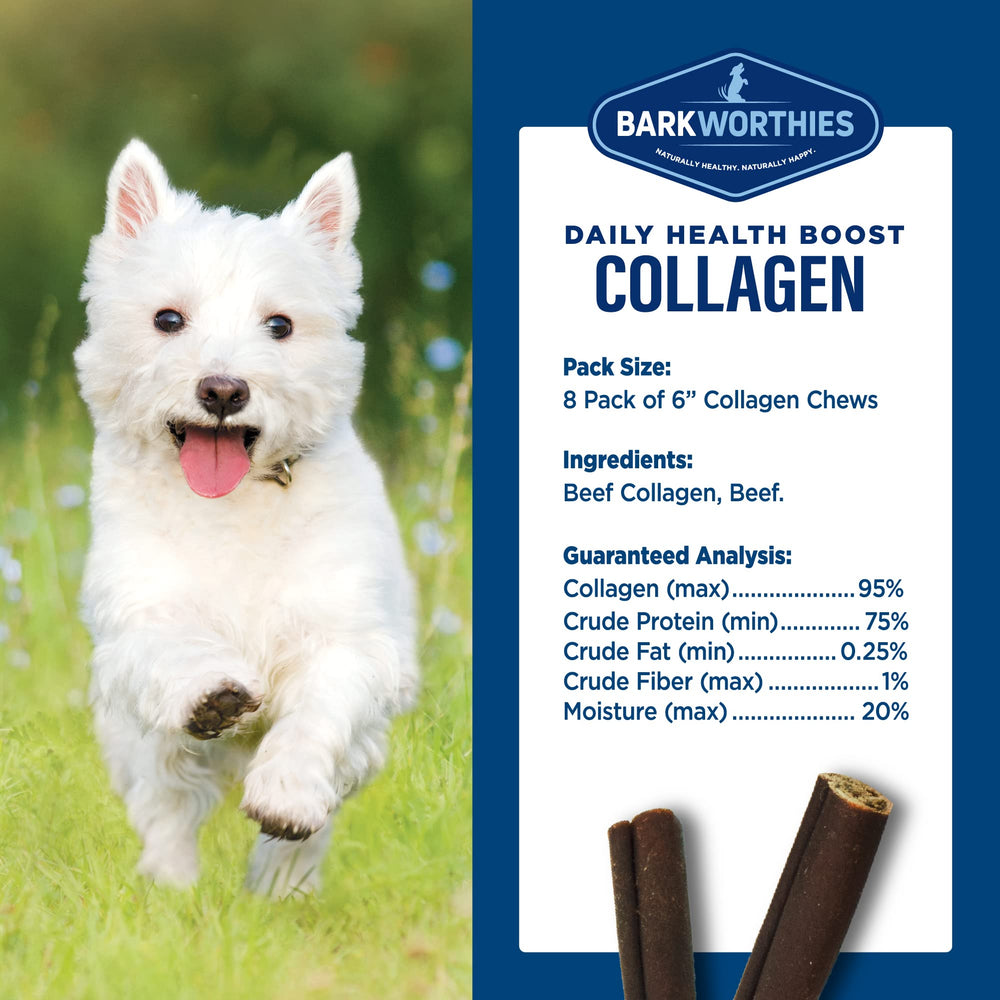Barkworthies Plain Collagen Sticks rawhide free design for easier digestion