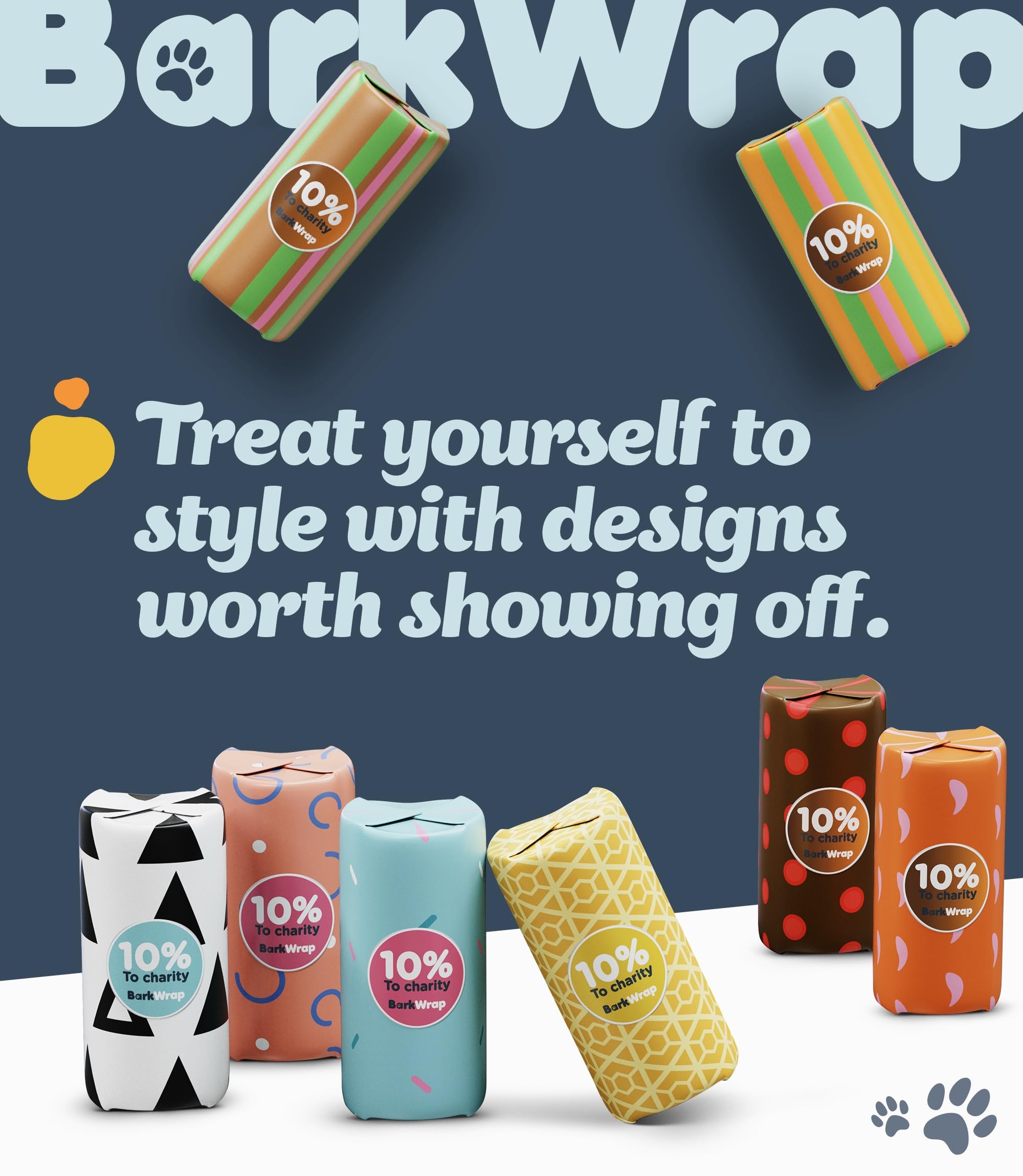 BARKWRAP BAG easy-open tear design simplifies cleanup even with wet paws.