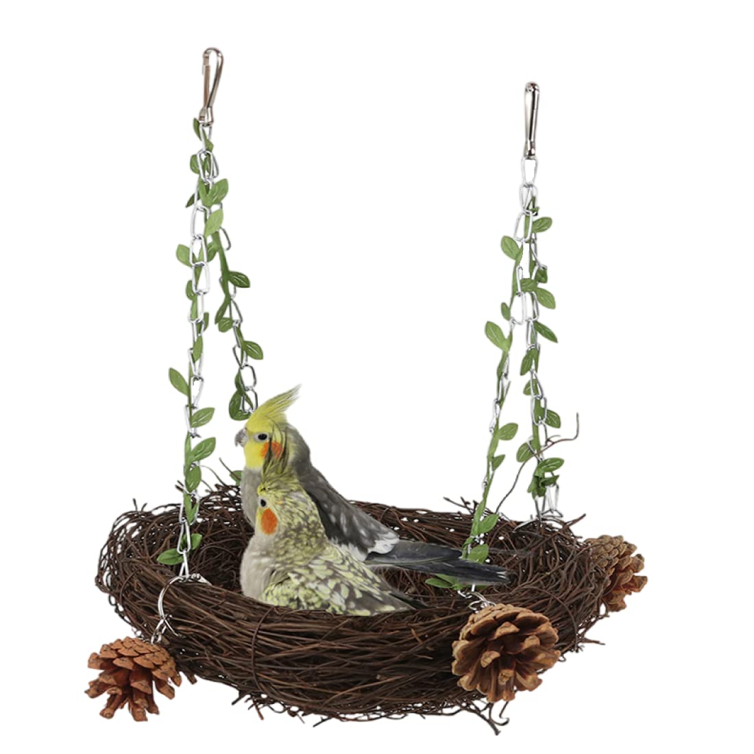 Barn Eleven nido natural de mimbre pequeño, reposo cómodo para aves