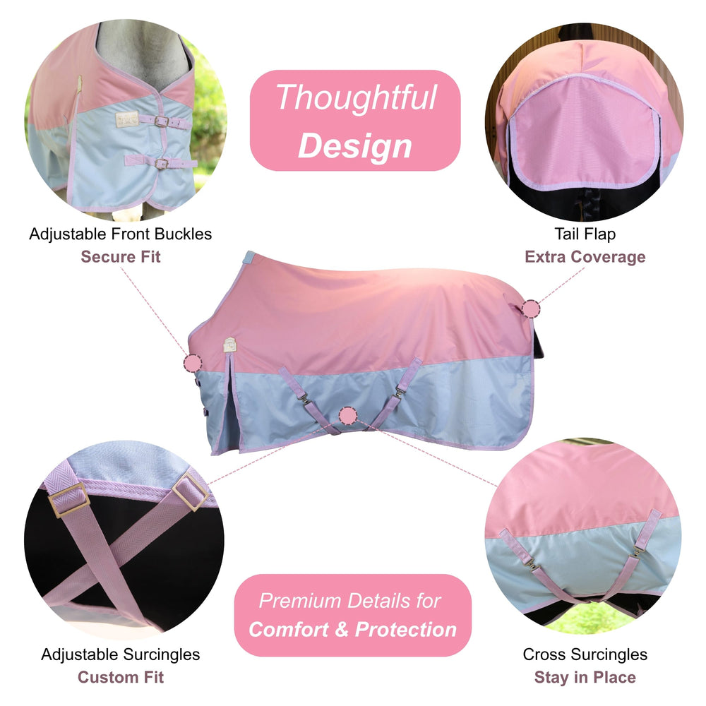 BARN & STABLE fleece wither protection close-up reduces rubs during turnout.