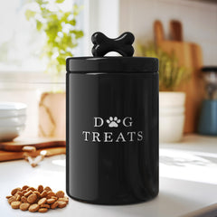 Barnyard Designs dog treat container airtight seal preserves dryness and freshness
