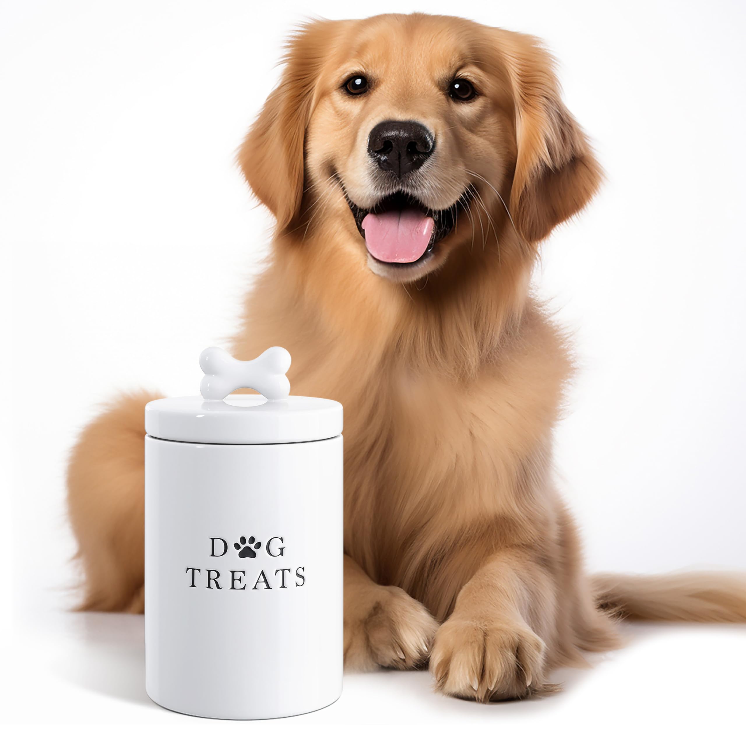 Barnyard Designs bone shaped lid seal providing moisture protection